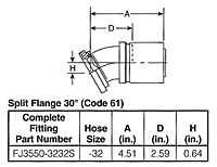Split Flange 30º (Code 61)